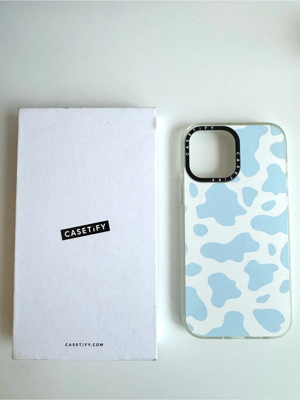 Casetify Blue Cow Print iPhone 15Pro MAX Case